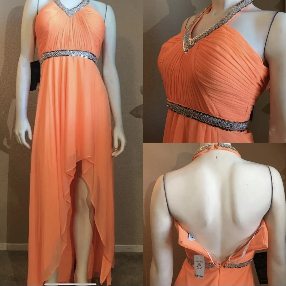 bebe beckie hi low dress